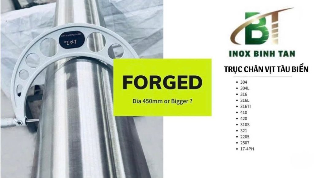 Inox 316/316L ứng dụng làm trục chân vịt